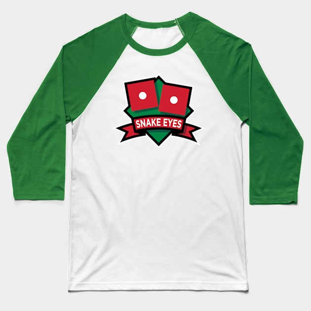 Snake Eyes Baseball T-Shirt by Fourteen21 Designs